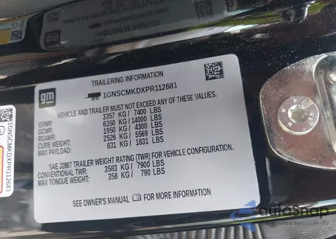 2023 Chevrolet Tahoe 2Wd Ls from USA, damaged, VIN 1GNSCMKDXPR112681